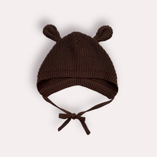 BABY BEAR BONNET- MOCHA